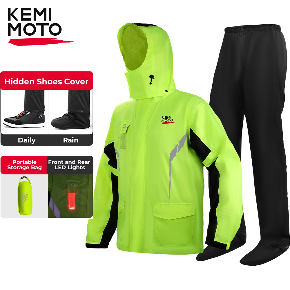 Motorcycle Gear For Sale - KEMIMOTO Unisex Waterproof Raincoat Set with