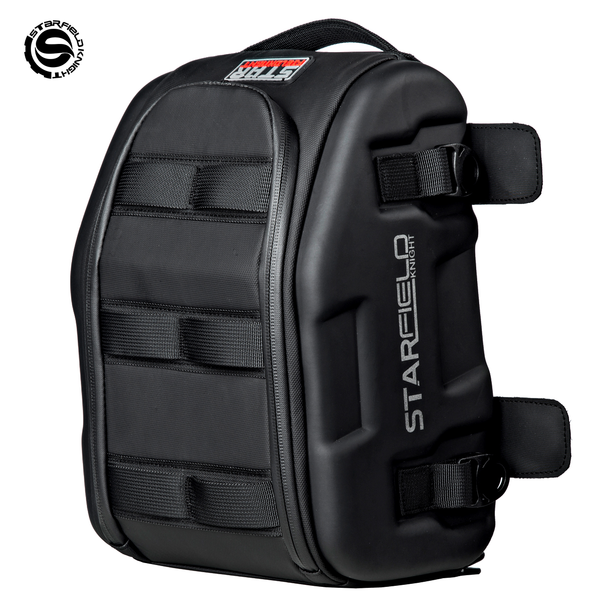 Motorcycle Gear Wardrobe - SFK Black Motorcycle Bag Front Oil