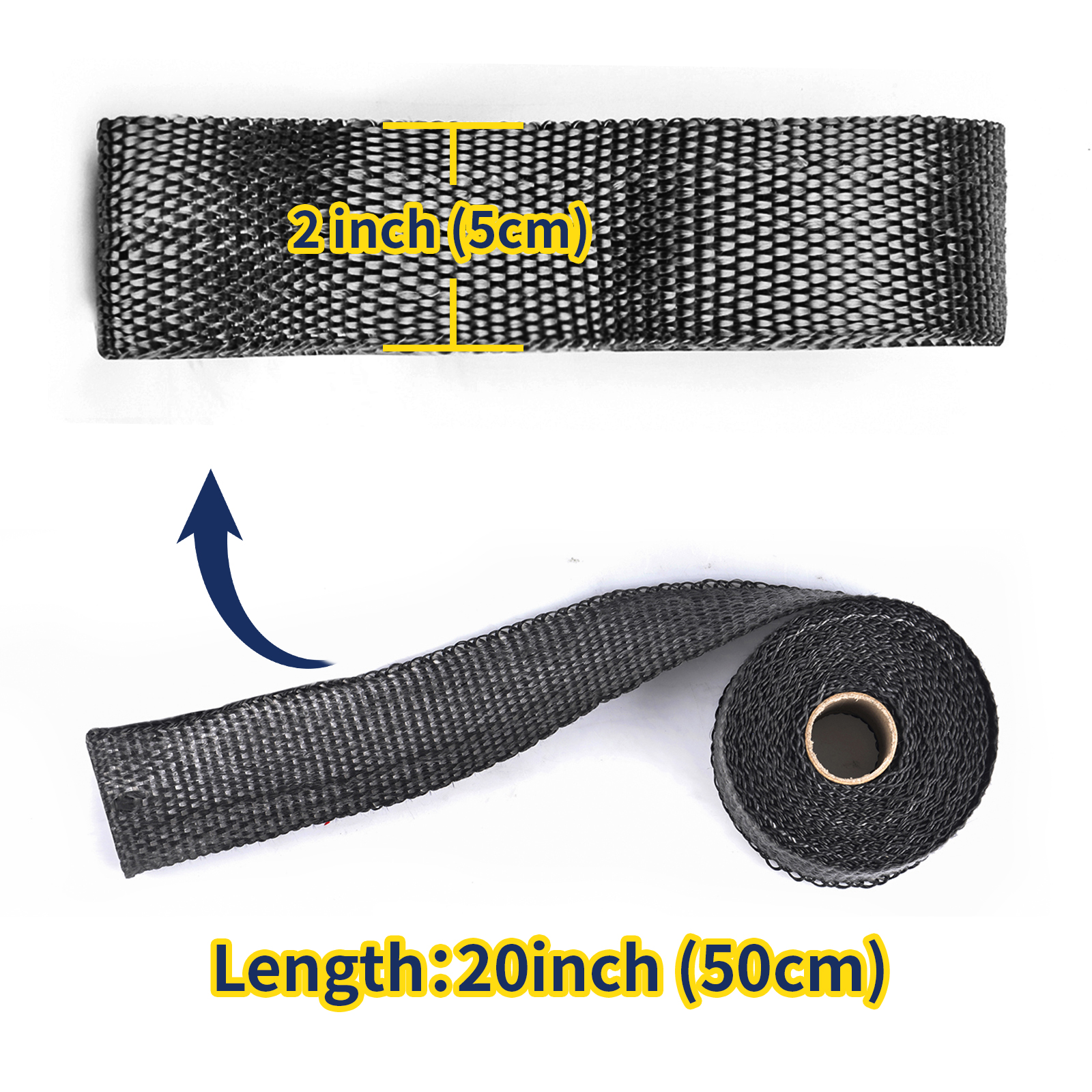 50MM x 5M Black/Titanium Exhau - Exhaust Wrap Titanium review and price