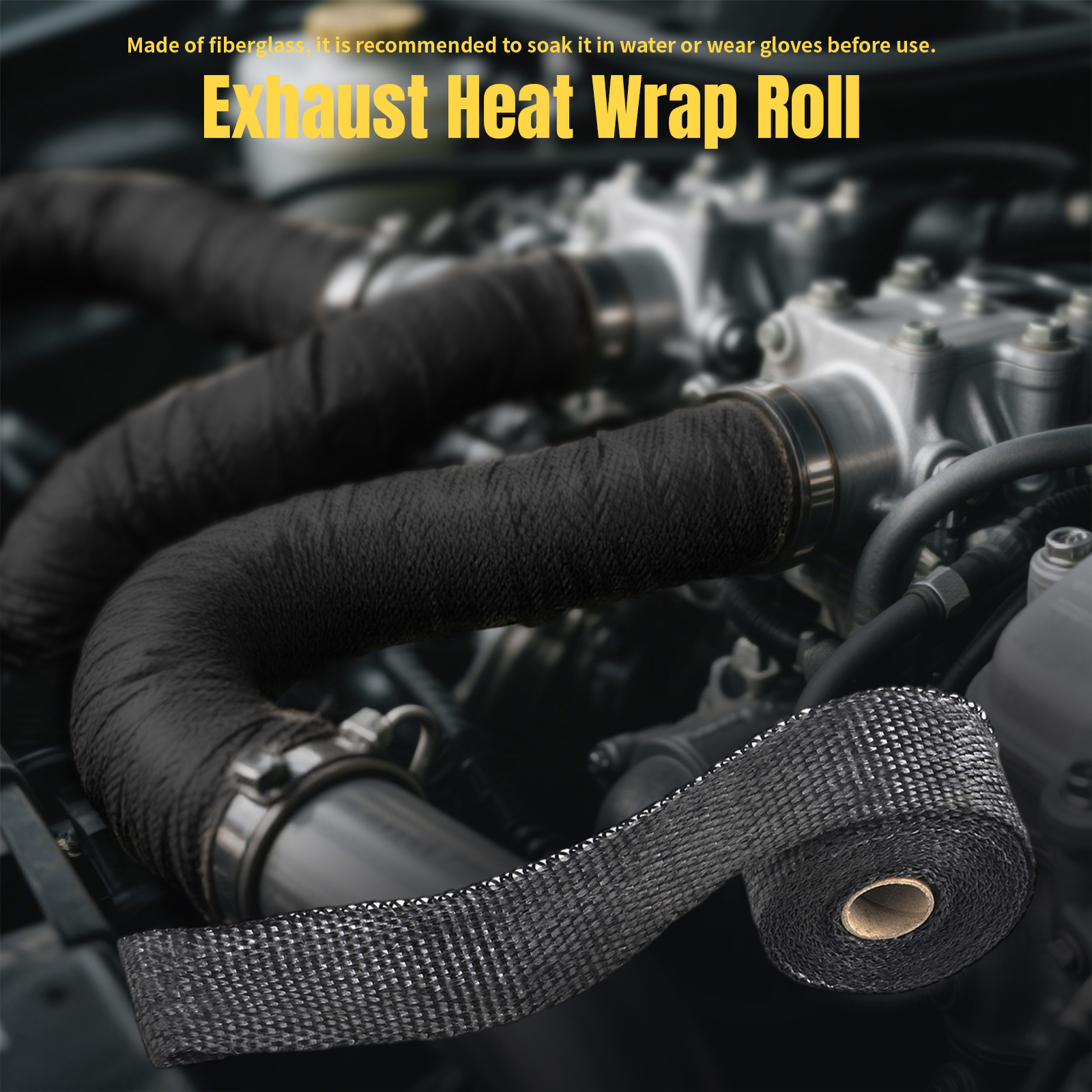50MM x 5M Black/Titanium Exhau - Exhaust Wrap Titanium review and price