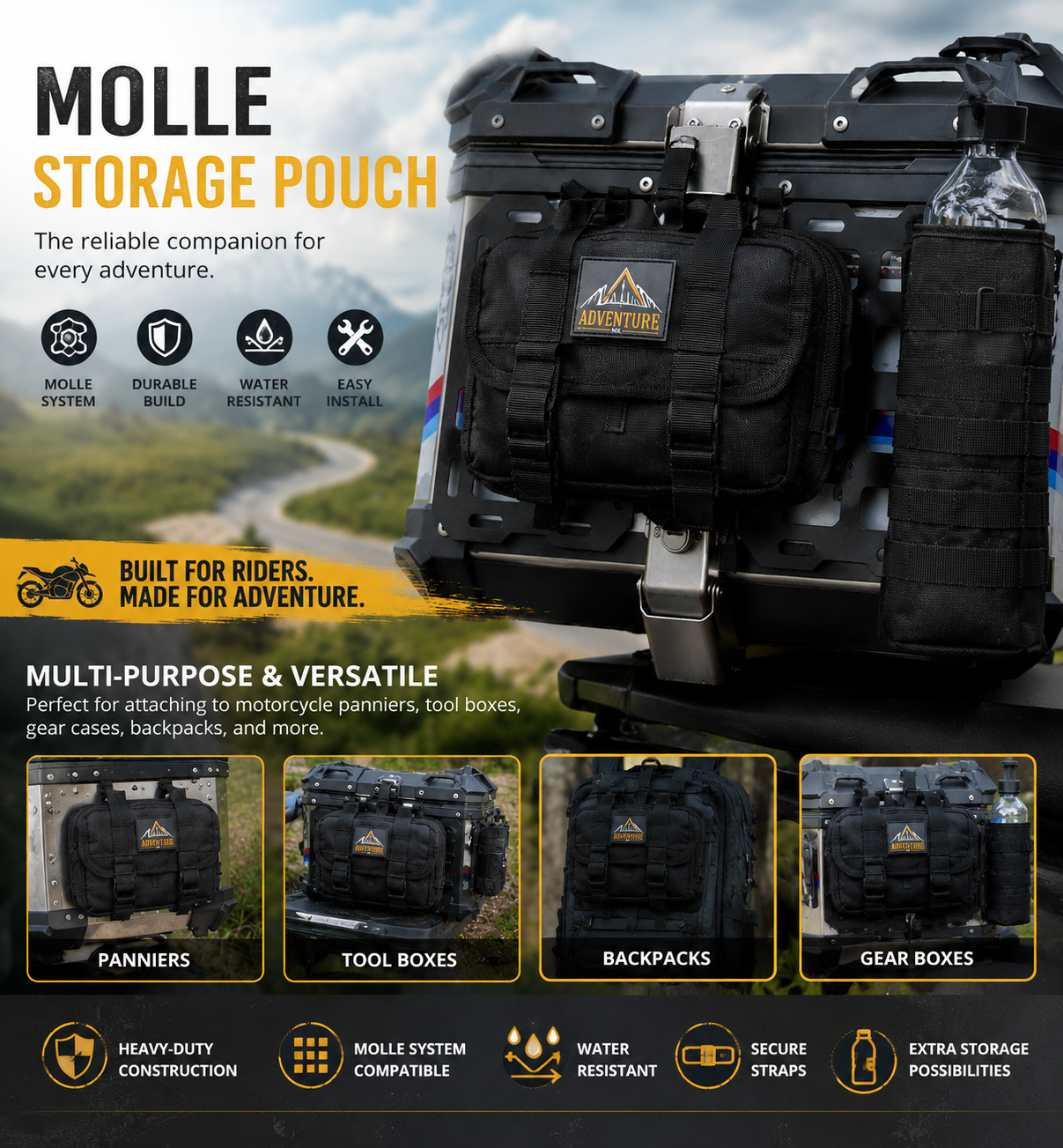 Motorcycle MOLLE Panel Front M - Motorcycle Gear Wardrobe review and price