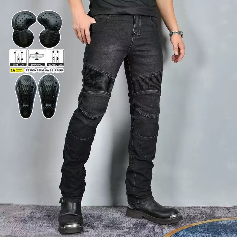 New Motocross Black Gray Pants - Motorcycle Gear Jeans review and price