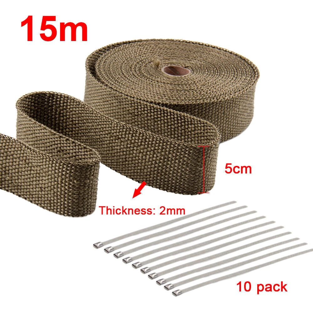 Titanium EXHAUST WRAP Heat Man - Exhaust Wrap Titanium review and price