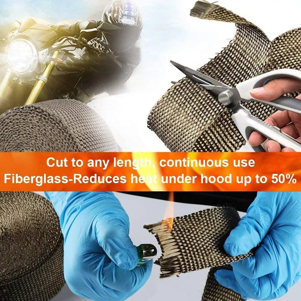 Titanium EXHAUST WRAP Heat Man - Exhaust Wrap Titanium review and price
