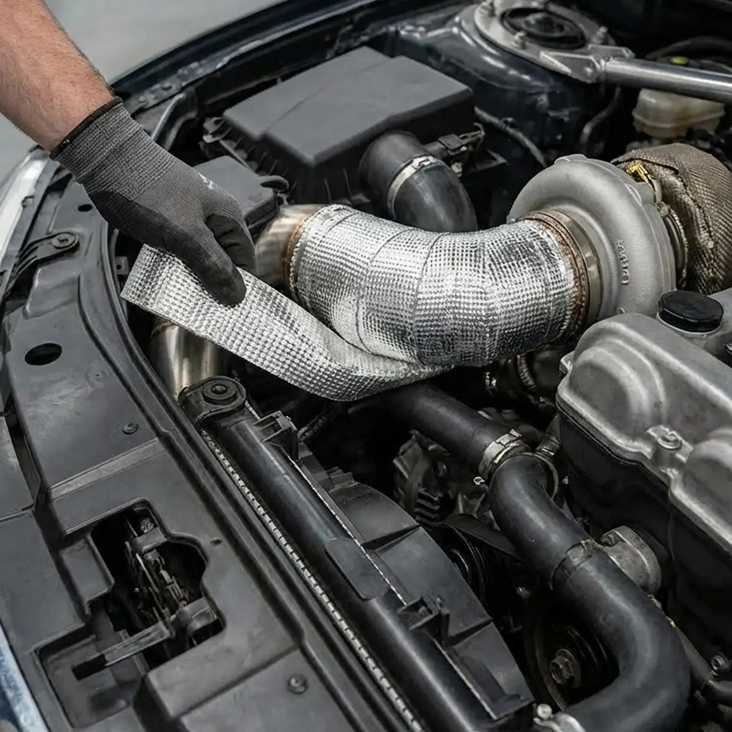 Motorcycle Muffler Thermal Tap - Exhaust Wrap Titanium review and price