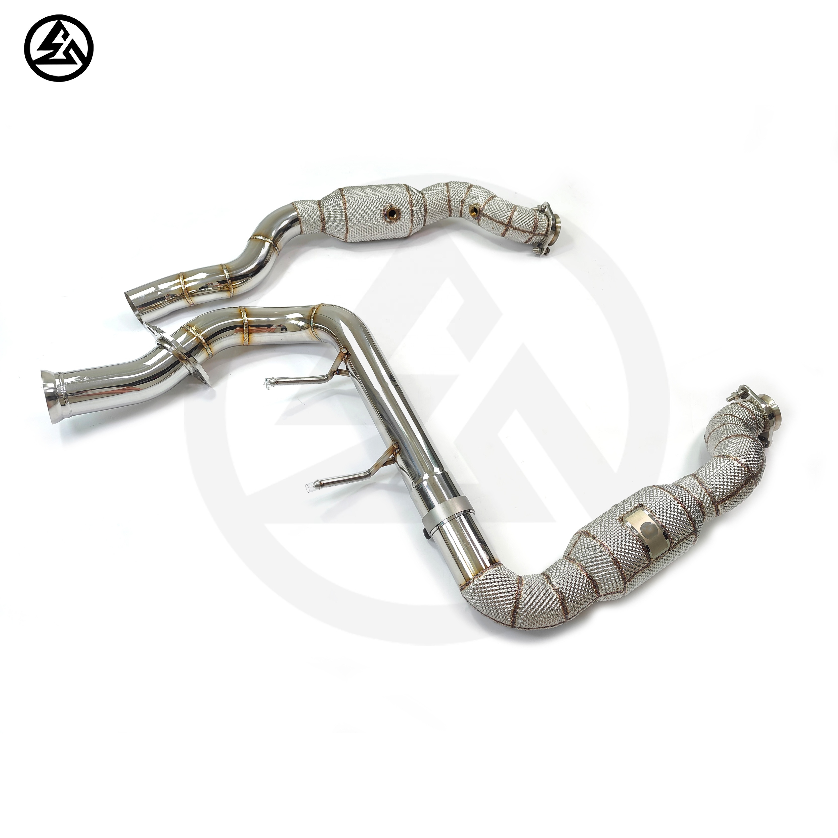 Exhaust 200 Cells Downpipe for - Exhaust Wrap Titanium review and price